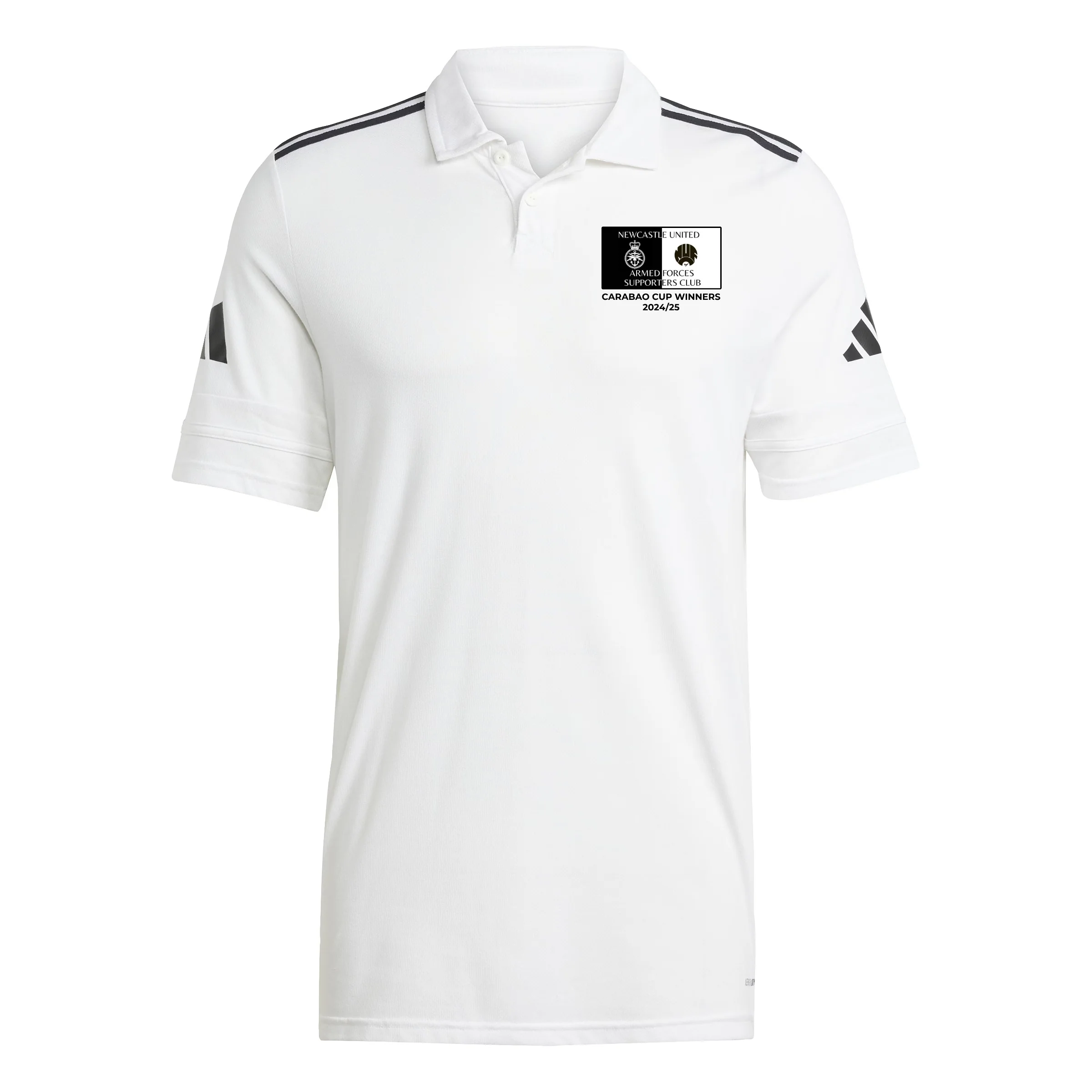 Newcastle United Armed Forces Supporters Club - Carabao Cup Winners Adidas Squadra 25 Polo - White