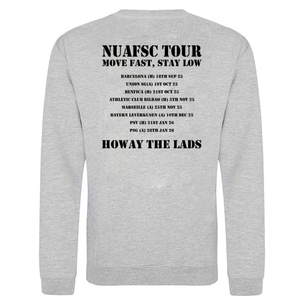 Newcastle United Armed Forces Supporters Club - NUAFSC Tour Premium Sweatshirt - Heather Grey - Image 2