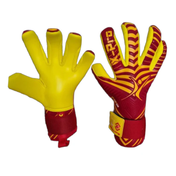 X-Pro Raptor - Hybrid Negative GK Gloves - Red/Yellow